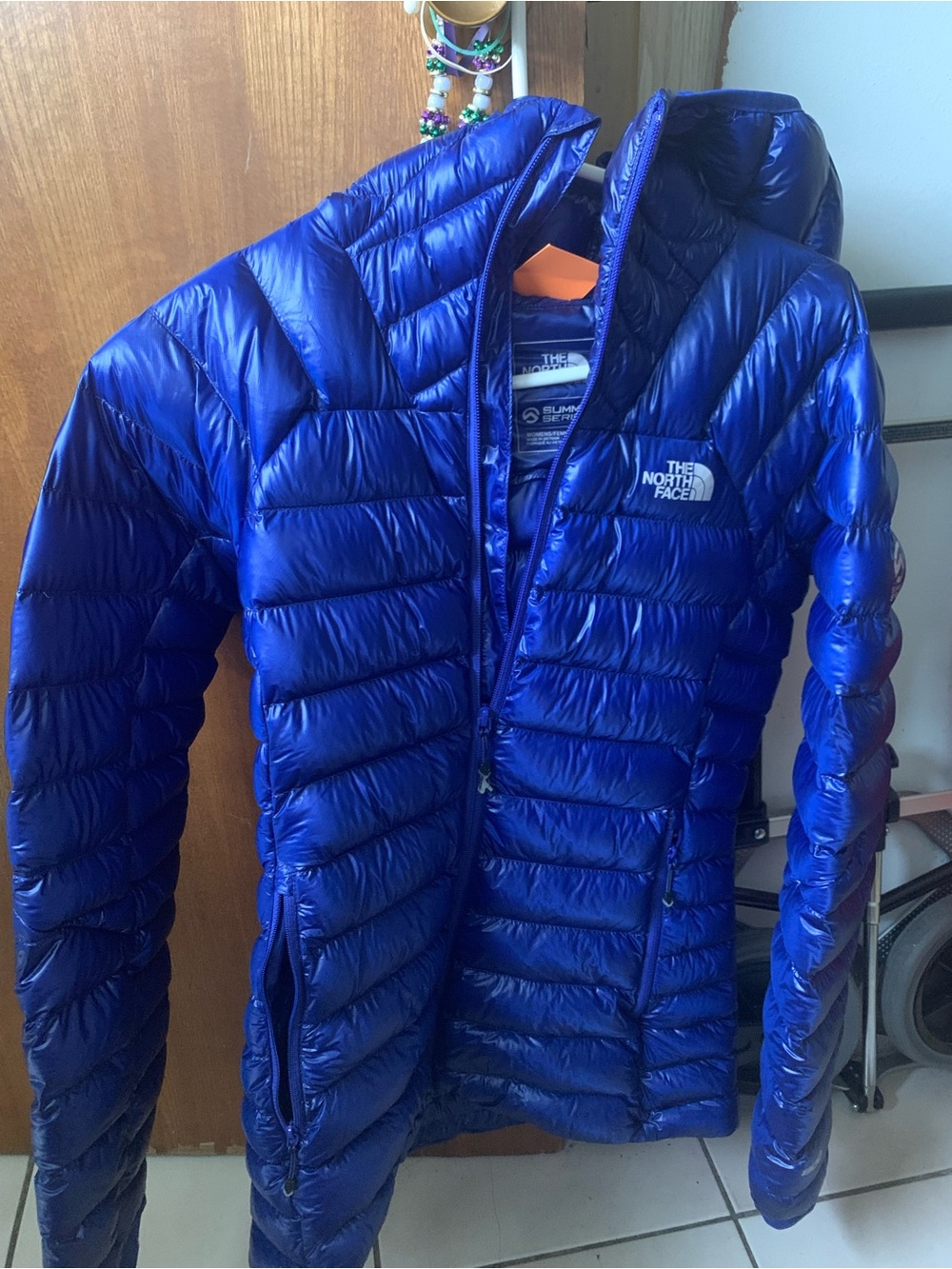 The North Face woman Royal Blue summit series Packable Down Puffer Jacket